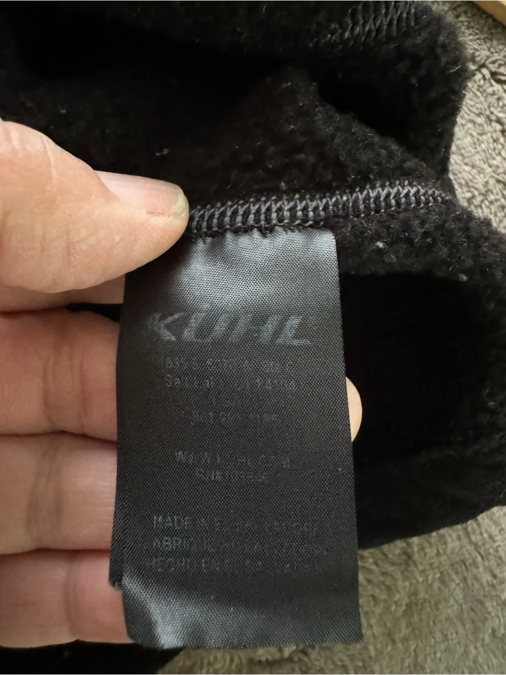 Kuhl Black and Gray Quarter-Zip Pullover Sz Med